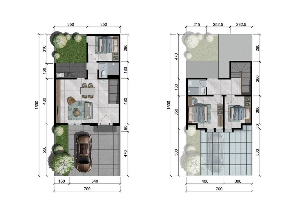 foto denah rumah tipe Alphen perumahan CITRAHARMONI - CLUSTER ROTTERDAM