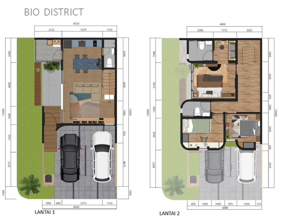 foto denah rumah tipe B (12x12) - Corner perumahan BIO DISTRICT