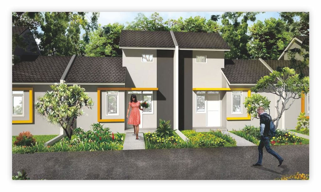 foto tampak rumah tipe Ubud perumahan AZALEA GARDEN DARU TAHAP 5