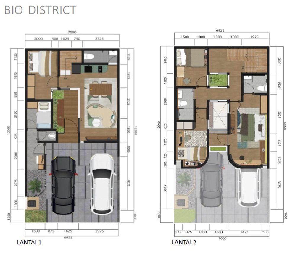 foto denah rumah tipe A (6x10) - Terrace perumahan BIO DISTRICT