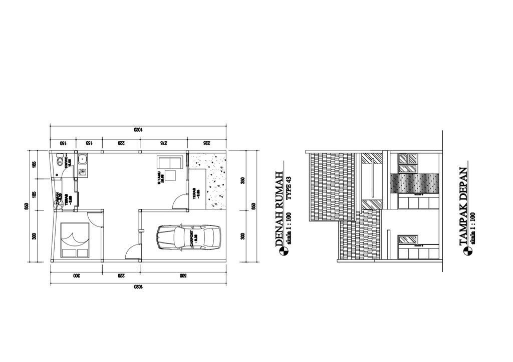foto denah rumah tipe CC-01 perumahan PERMATA REGENCY