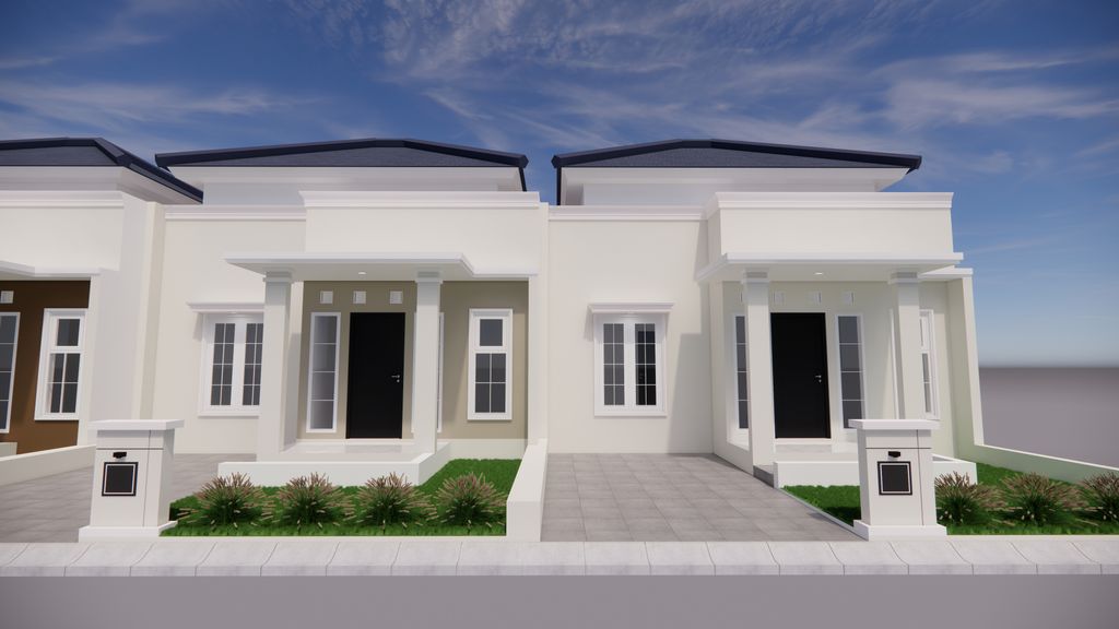 foto tampak rumah tipe 45/84 perumahan Parahyangan Residence