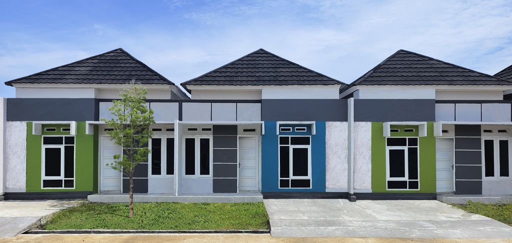 foto tampak rumah tipe 30 / 60 perumahan Cikarang Residence
