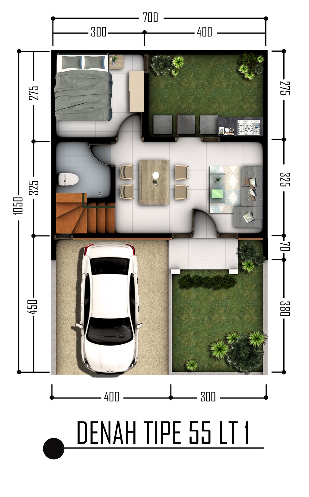 foto denah rumah tipe FLYER ((D)) perumahan VICTORY LAND