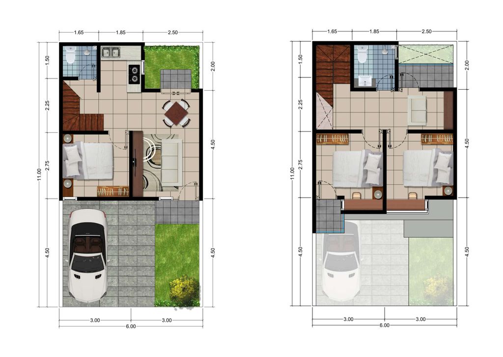 foto denah rumah tipe AVRELIA perumahan MUARA GARDEN