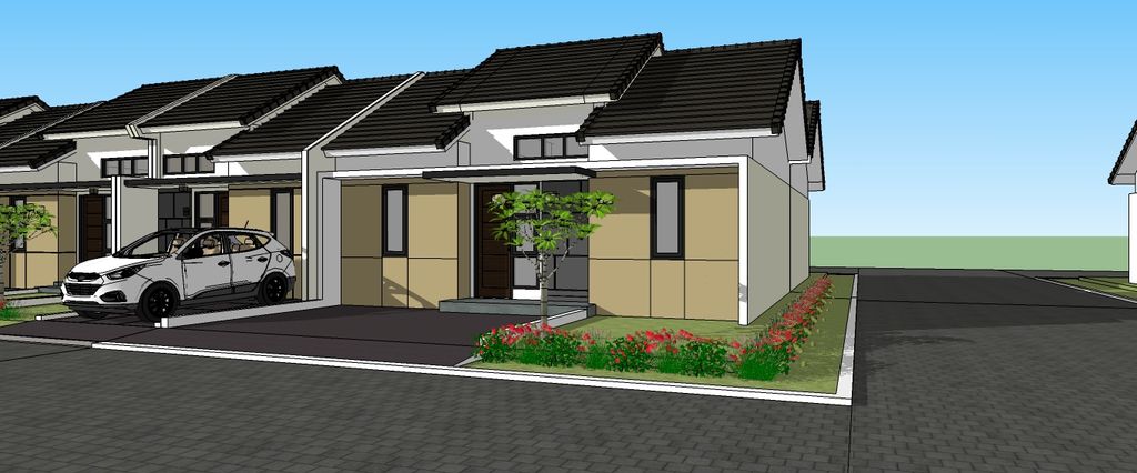 foto tampak rumah tipe 139/63 perumahan KSO PURI CEMPAKA