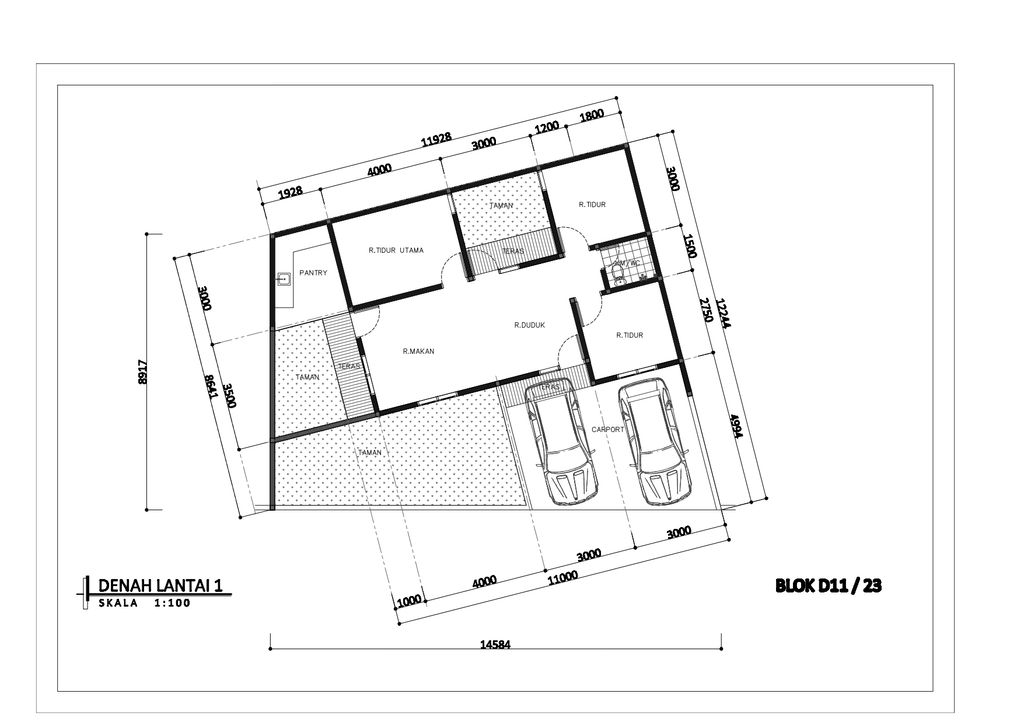 foto denah rumah tipe 139/63 perumahan KSO PURI CEMPAKA