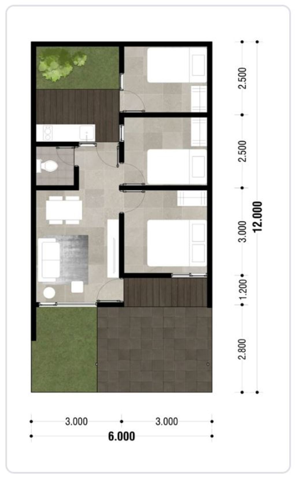 foto denah rumah tipe LE RICHE 597 perumahan MUTIARA GADING CITY CLUSTER MONACO & PARIS