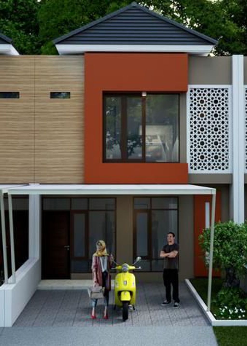 foto tampak rumah tipe 49/72 perumahan GRAND NORTH REGENCY