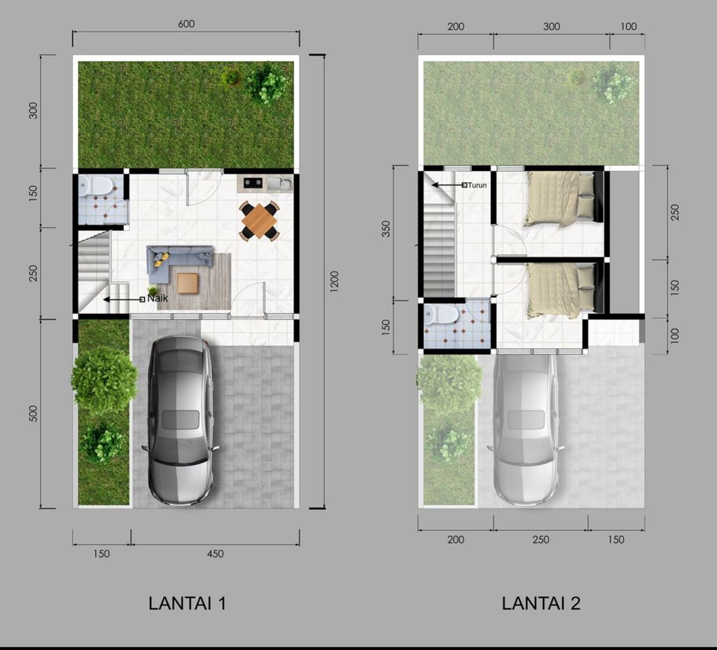 foto denah rumah tipe 49/72 perumahan GRAND NORTH REGENCY