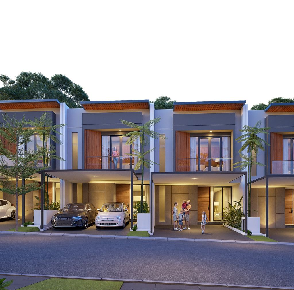 foto tampak rumah tipe DAISY ATTIC perumahan CitraGrand - Red Terracotta 2