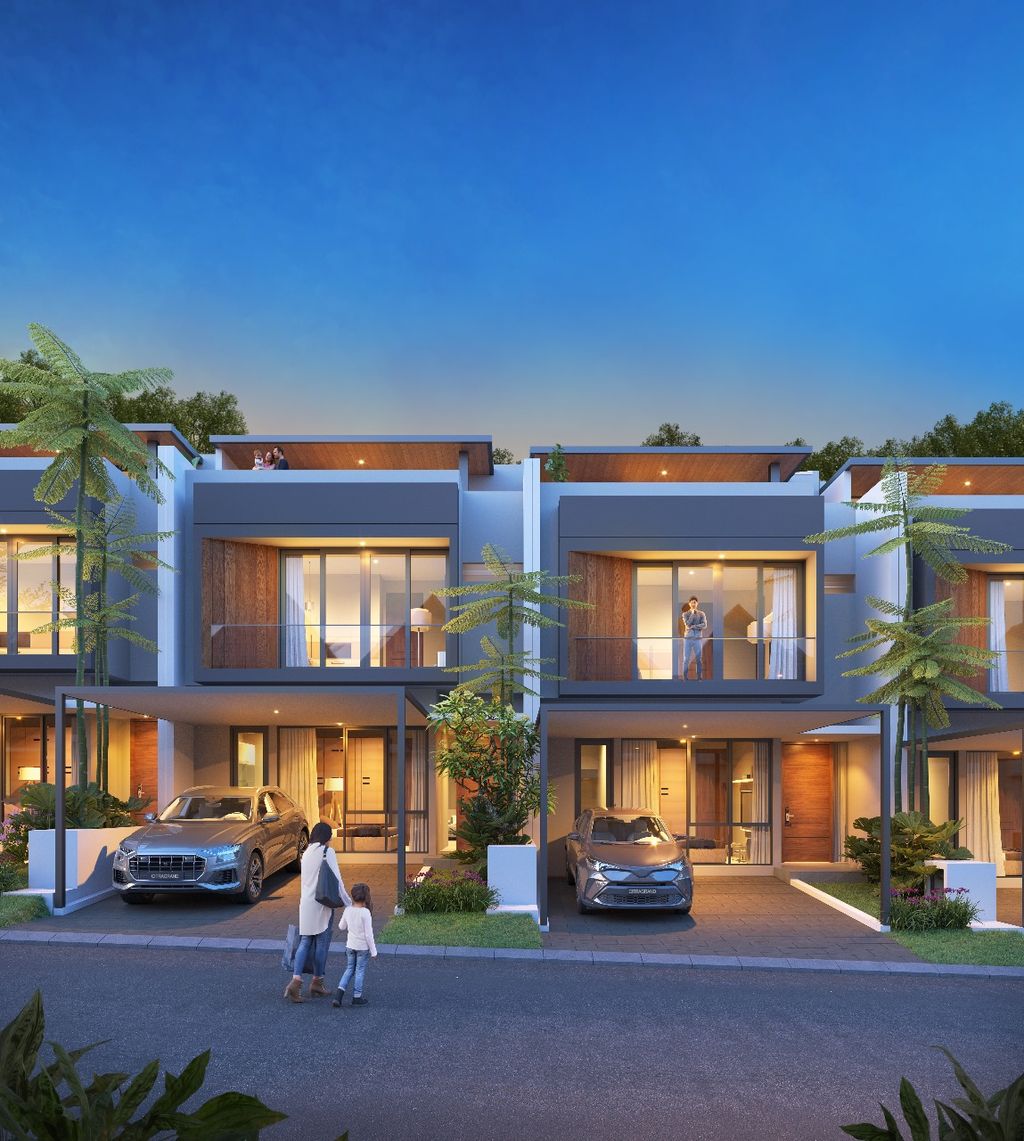 foto tampak rumah tipe COPPER ATTIC SUPERIOR (PLUS) perumahan CitraGrand - Red Terracotta 2