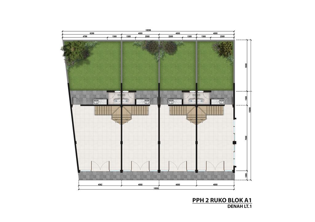 foto denah rumah tipe RUKO A1 844.949.500 perumahan PERMATA PURI HARMONI 2 TAHAP 3