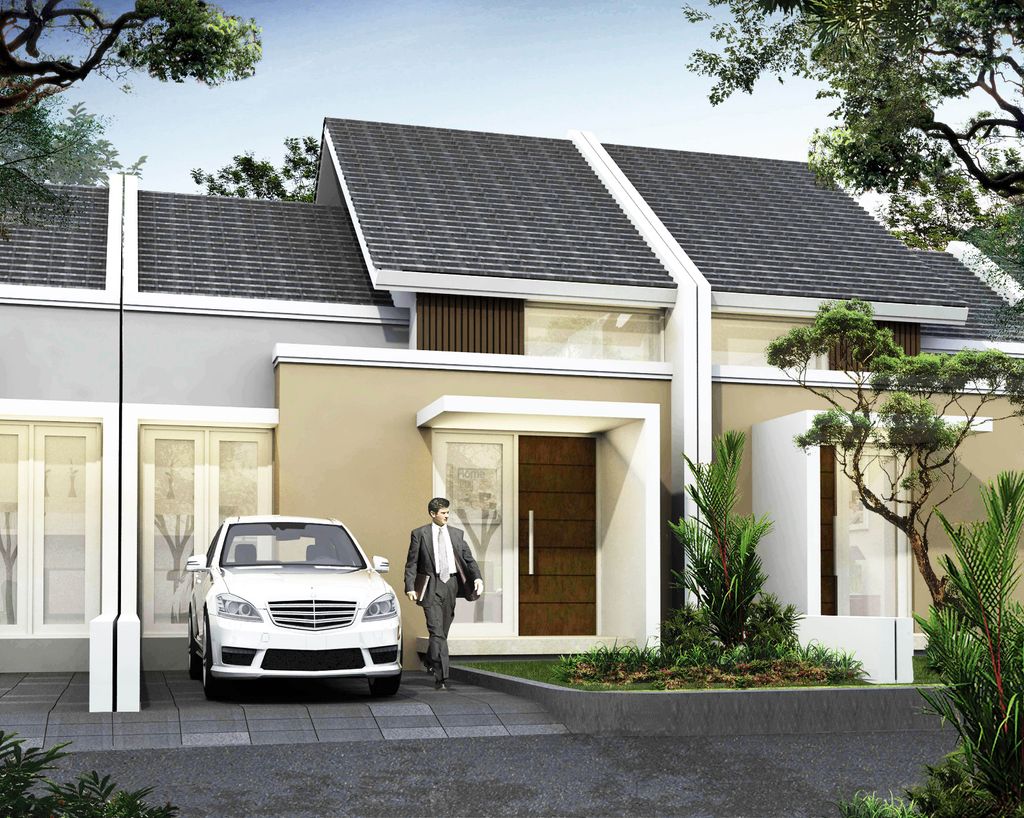 foto tampak rumah tipe 38 perumahan PALM VILLE REGENCY