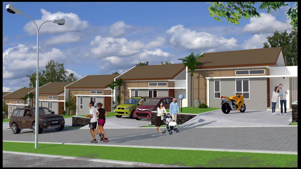 foto tampak rumah tipe NORTHERN BOULEVARD 40 (2023) perumahan The Icon Residence Laikit