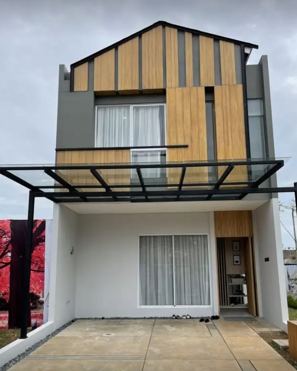 foto tampak rumah tipe 6 perumahan Mazenta Residance