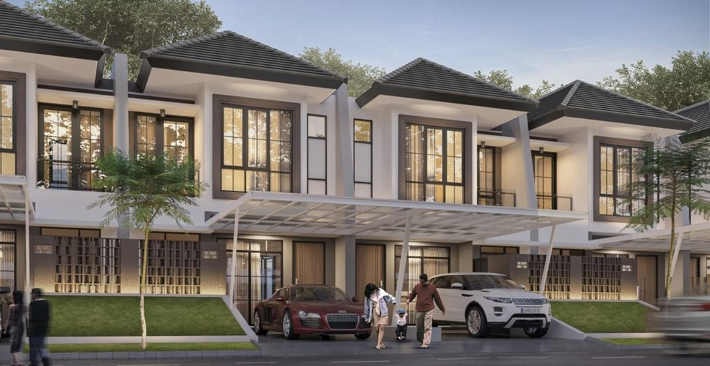 foto tampak rumah tipe New Hazel perumahan Metland Transyogi Cibubur