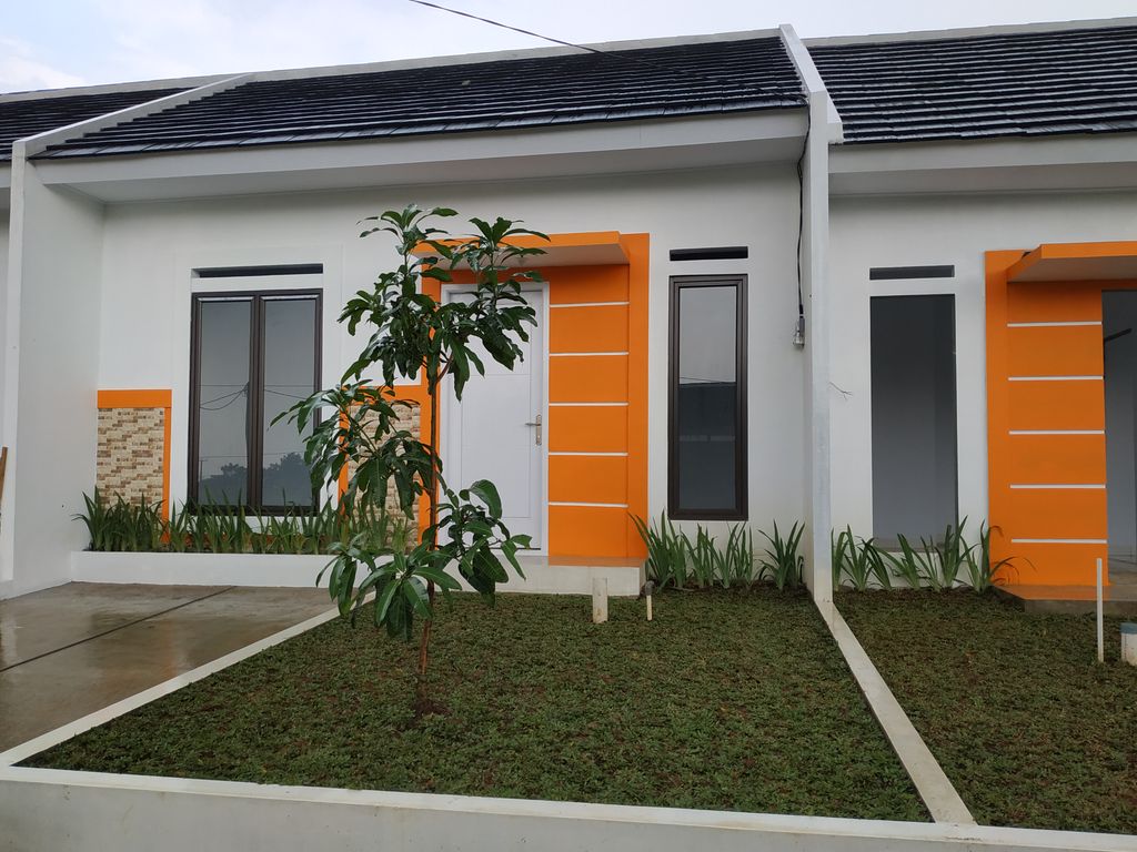 foto tampak rumah tipe Edelweis 32/66 perumahan Bogor Alam Asri