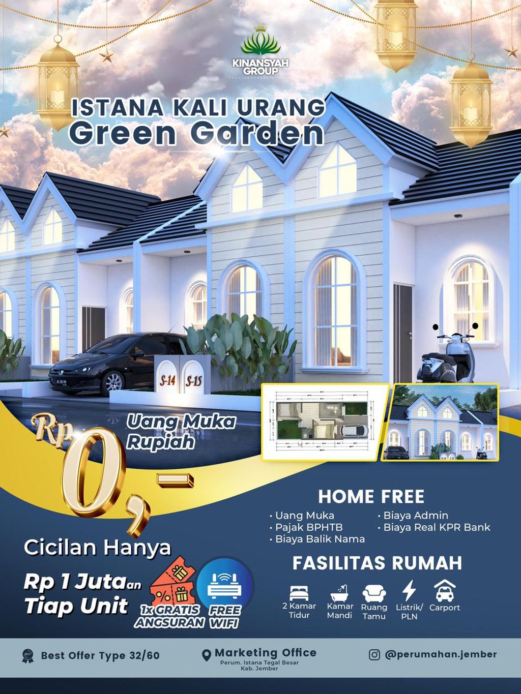 foto tampak rumah tipe 30 perumahan KALIURANG GREEN GARDEN 4