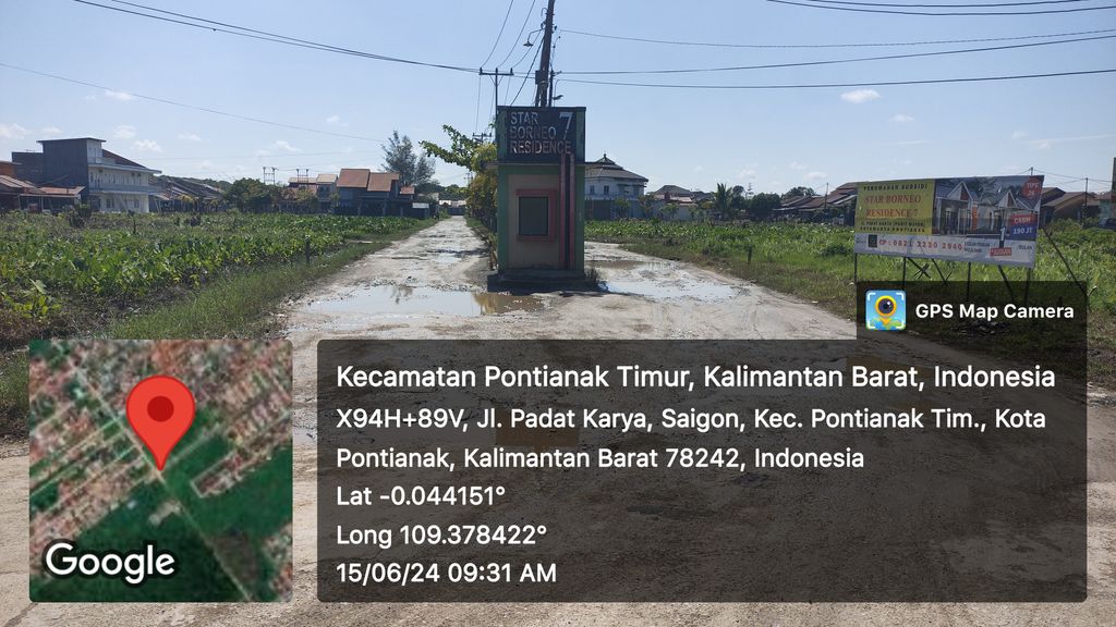 foto gerbang perumahan STAR BORNEO RESIDENCE 7 LANJUTAN