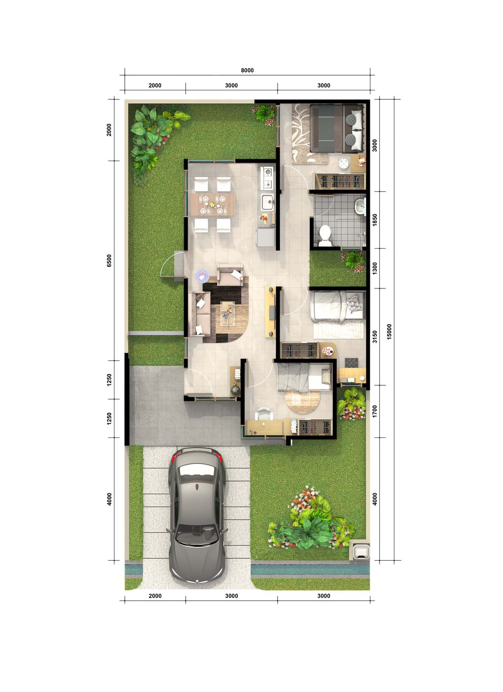 foto denah rumah tipe Astrantia perumahan CitraRaya City Cluster Park Avenue
