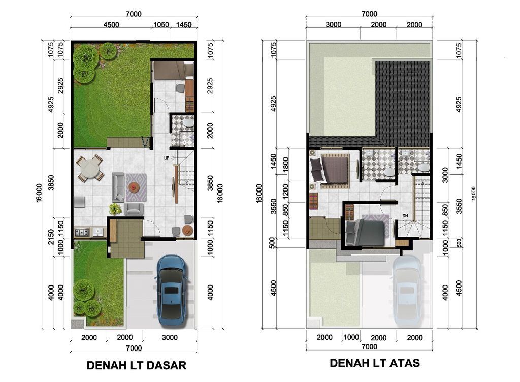foto denah rumah tipe WAIKIKI A.10/10 perumahan CITRA SENTUL RAYA