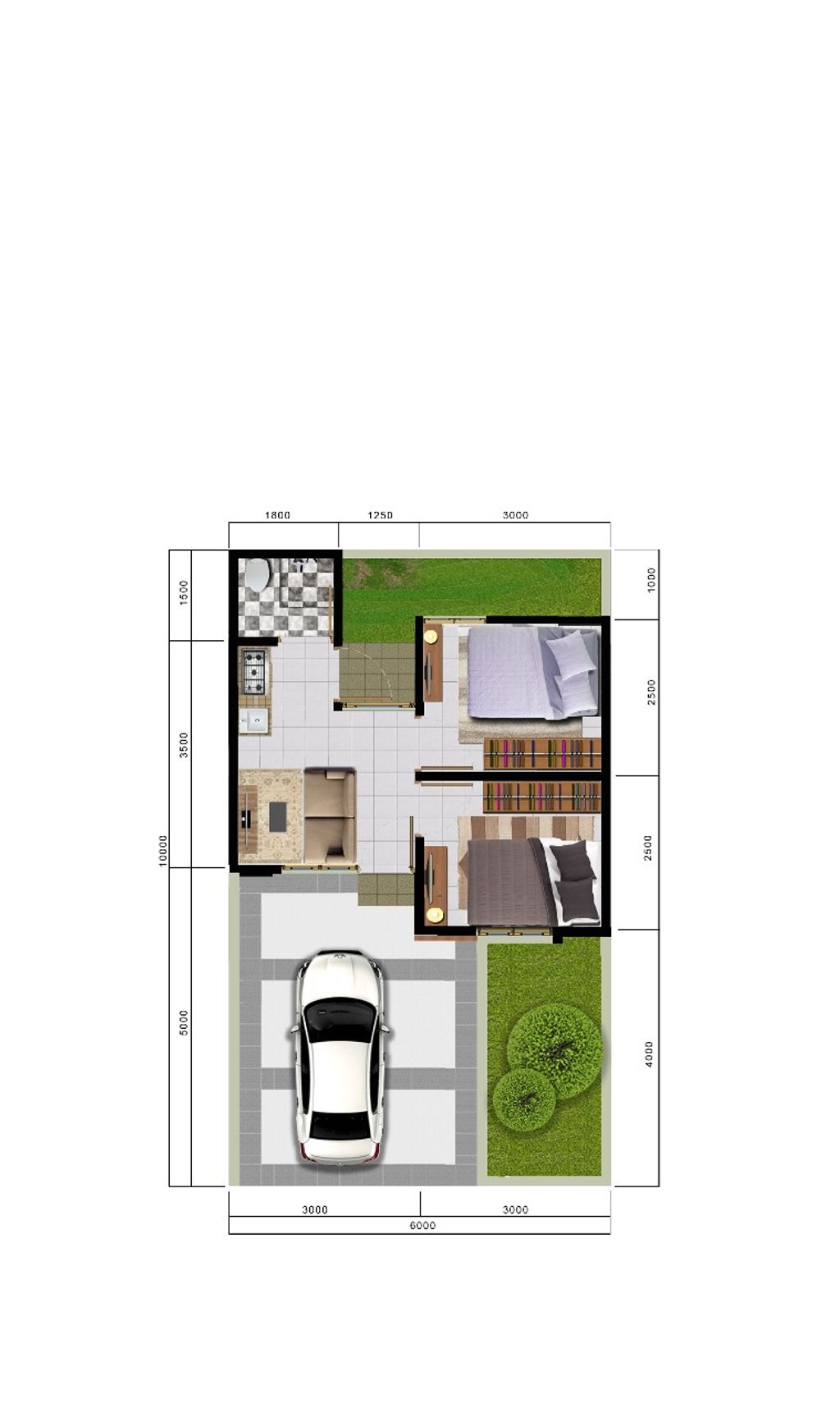 foto denah rumah tipe MARGARITKA L.07/02 perumahan CITRA SENTUL RAYA