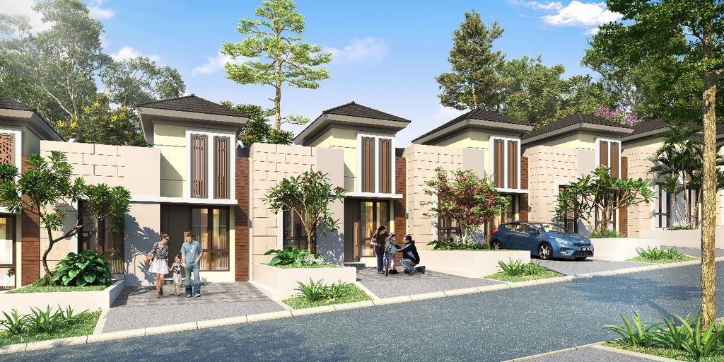 foto tampak rumah tipe HAPUNA A.01/56 perumahan CITRA SENTUL RAYA