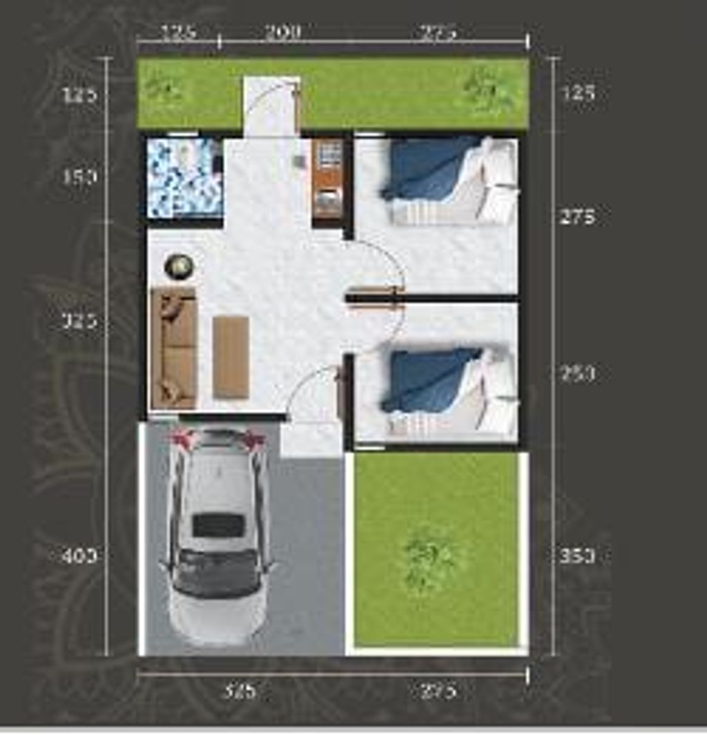 foto denah rumah tipe 30/60 perumahan NOOR RESIDENCE