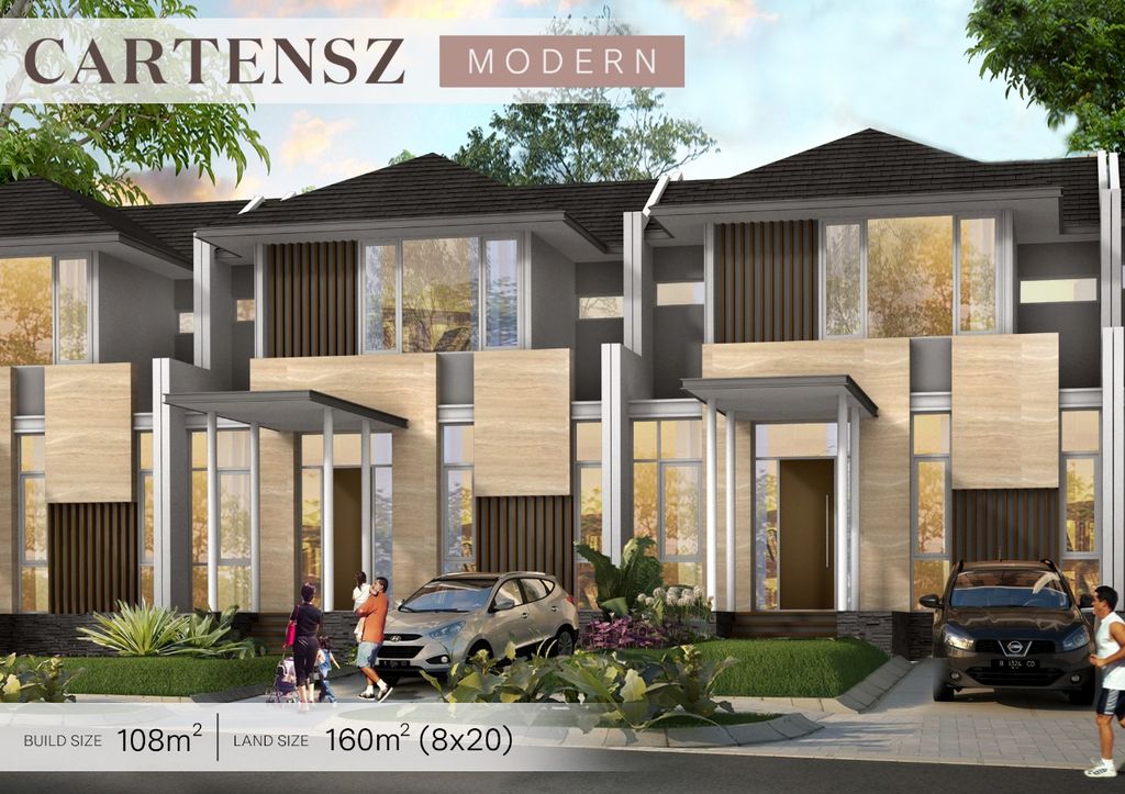 foto tampak rumah tipe CARTENSZ FLAT C.01/28 perumahan CITRA SENTUL RAYA