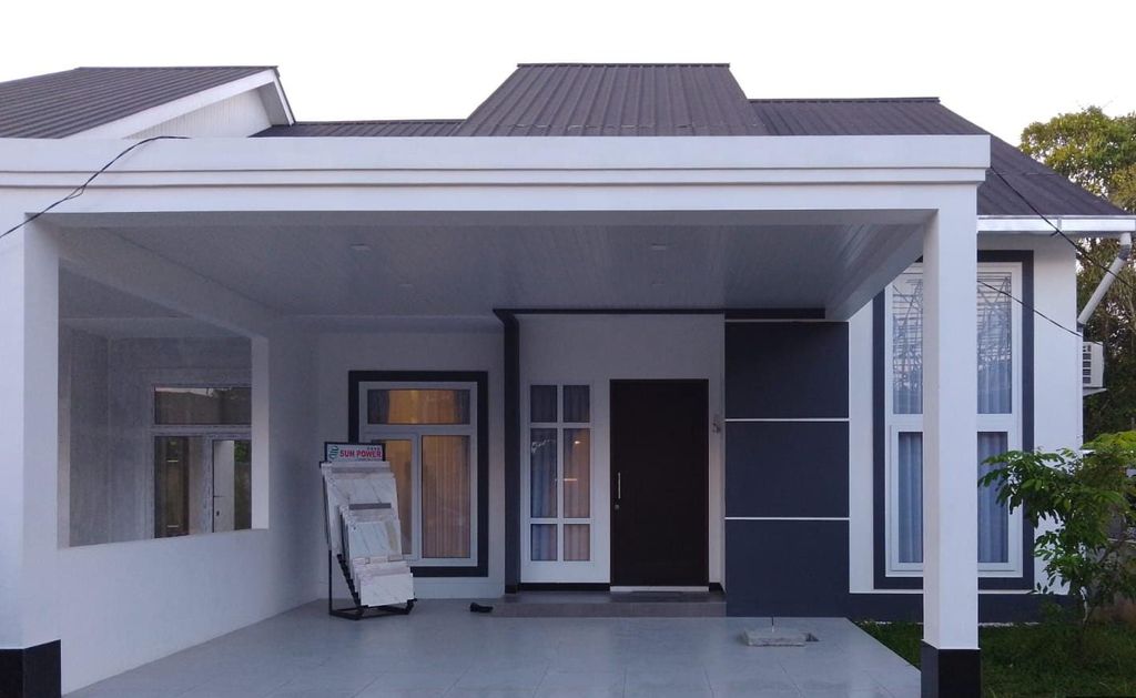 foto tampak rumah tipe 85 perumahan DAUN HIJAU 2