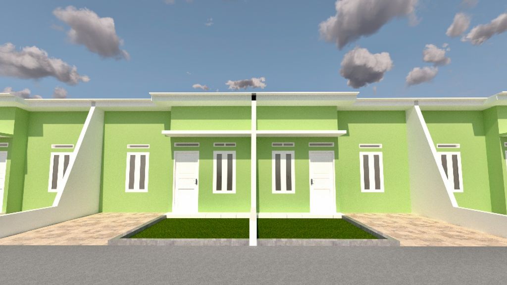 foto tampak rumah tipe 36 perumahan SYAHNIA RESIDENCE