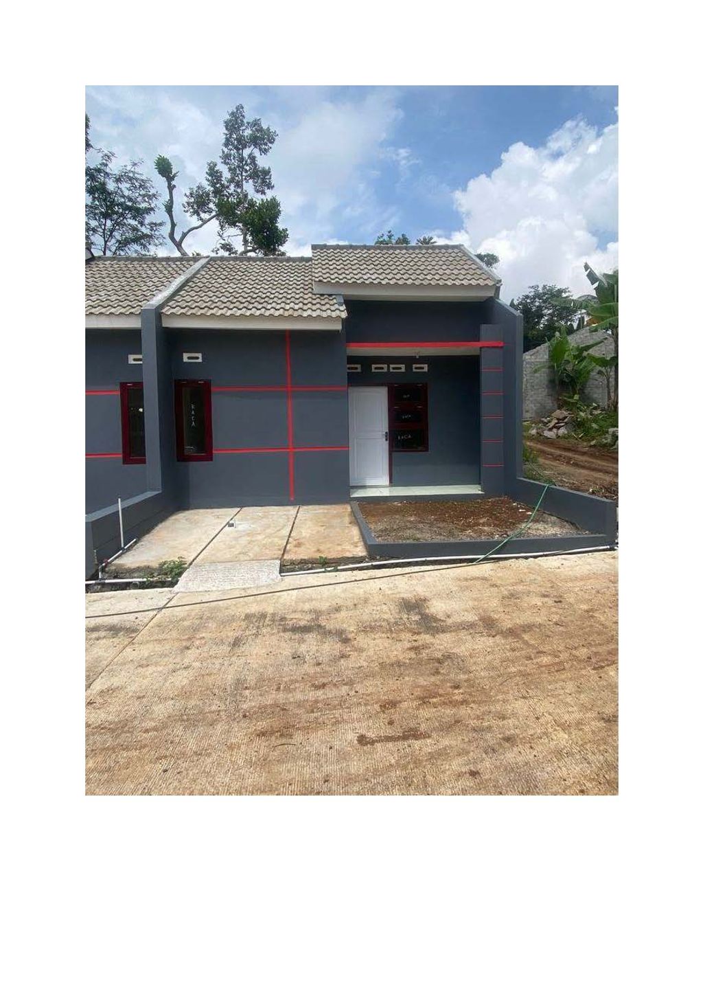 foto tampak rumah tipe 36 perumahan LemahIreng Indah Cluster