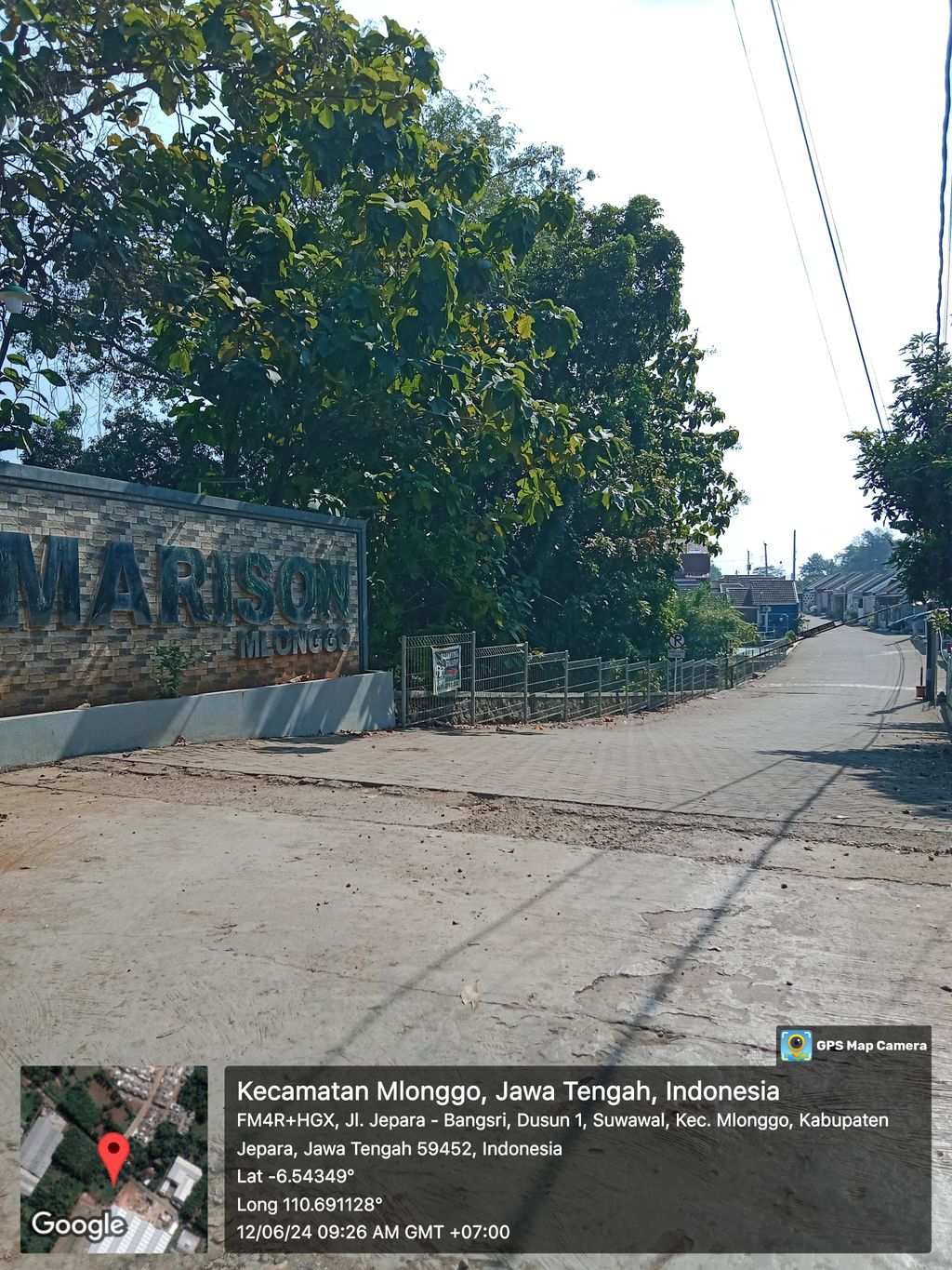 foto gerbang perumahan Marison Regency Jepara