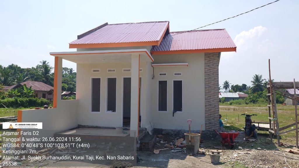 foto tampak rumah tipe 36 perumahan AMMAR FARIS RESIDENCE