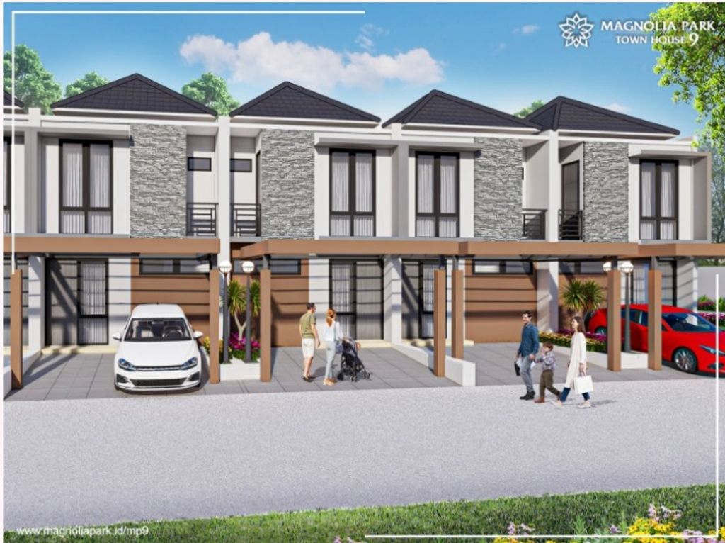 foto tampak rumah tipe 65/60 perumahan Magnolia Park 9a