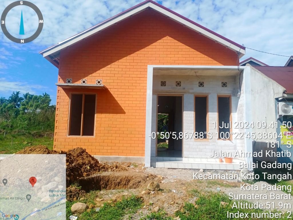 foto tampak rumah tipe 36 perumahan GRIYA MADANI - AIR DINGIN TAHAP 1