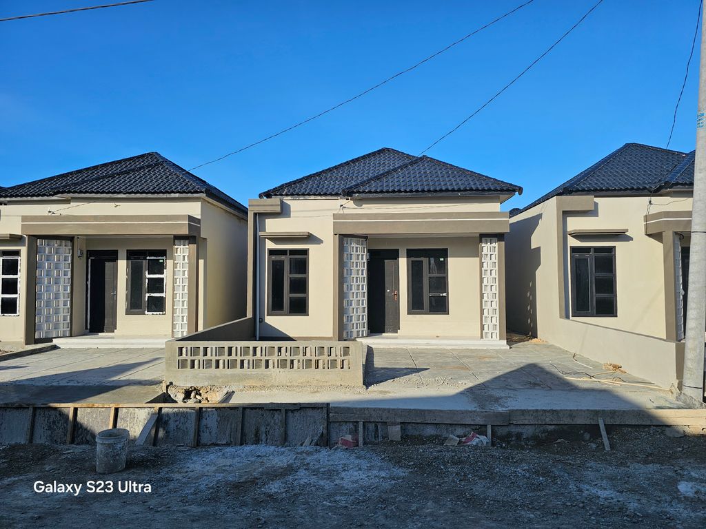 foto tampak rumah tipe 36 perumahan GRIYA ATLANTA LAMBARO SKEP TAHAP 2