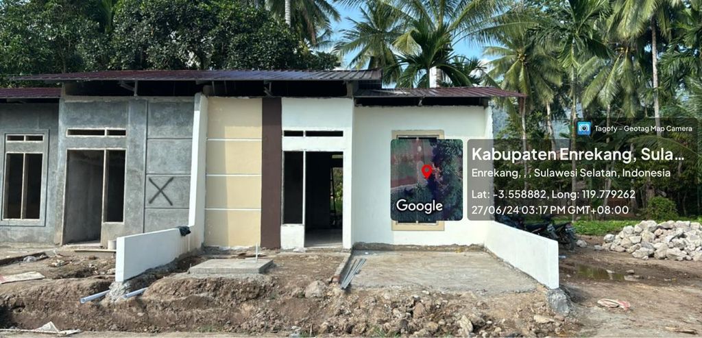 foto tampak rumah tipe 36/72 perumahan Griya Omarumi Permai 3 Enrekang