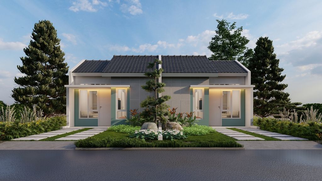 foto tampak rumah tipe Onyx 2024 perumahan PONDOK PERMATA TAHAP 3