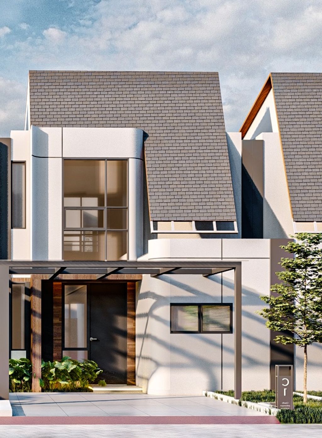foto tampak rumah tipe Calgary Mezzanine perumahan Perumahan Citaville Pedurungan