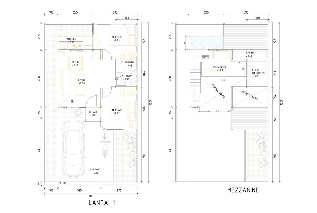 foto denah rumah tipe Calgary Mezzanine (Hook) perumahan Perumahan Citaville Pedurungan
