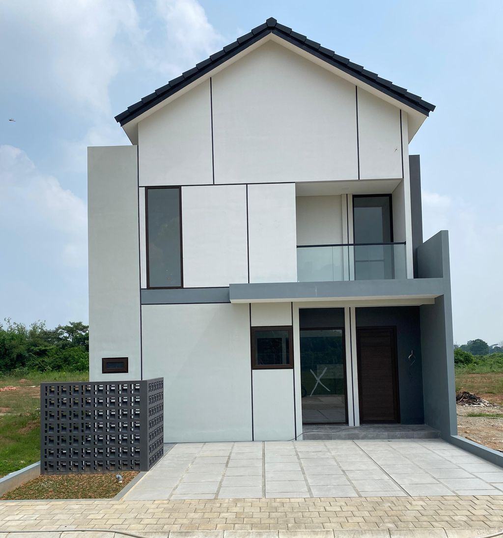 foto tampak rumah tipe ROME perumahan GRAND MONERO