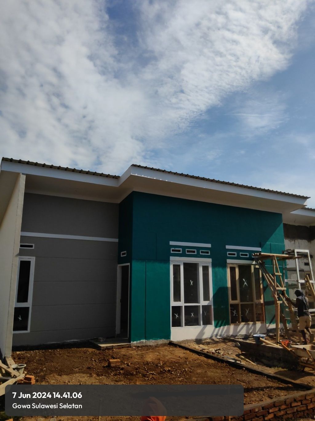 foto tampak rumah tipe 36 perumahan Arizka Taeng Residence