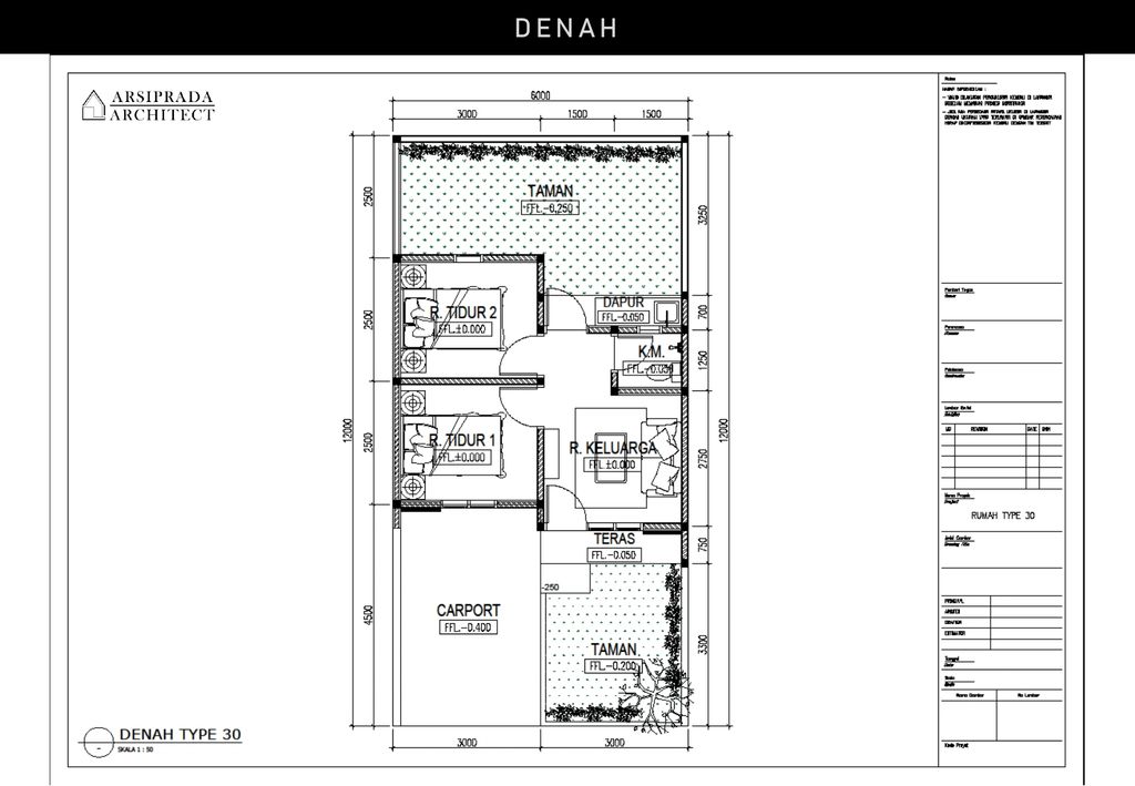 foto denah rumah tipe 30/72 perumahan New Widya Asri
