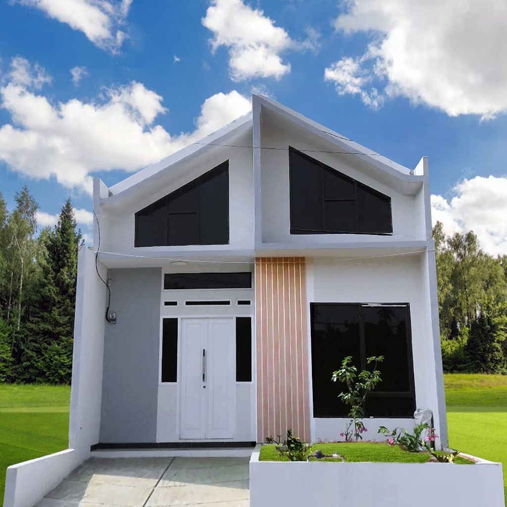 foto tampak rumah tipe Komersil 120/39 perumahan Green Emerald Parung Kuda