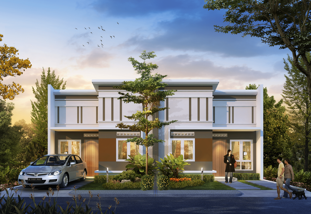 foto tampak rumah tipe 36/95.14 KLU 05/02 perumahan KOTA PODOMORO TENJO - KANA KALAMENTA