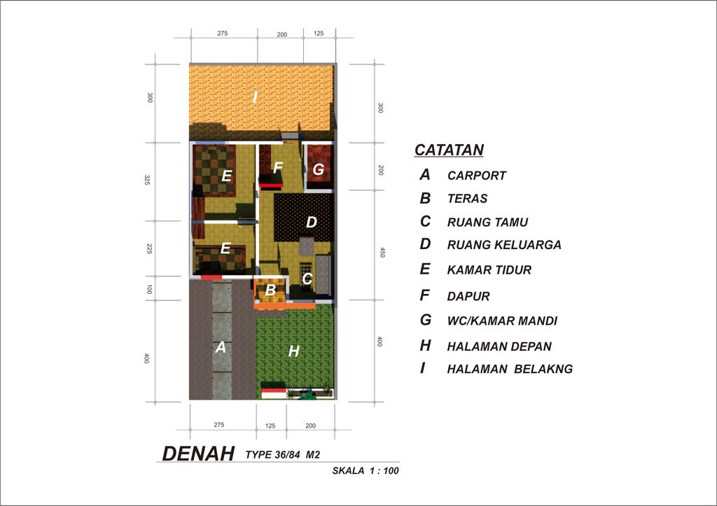 foto denah rumah tipe Rumah Tapak perumahan MEGA BOLA RESIDANCE