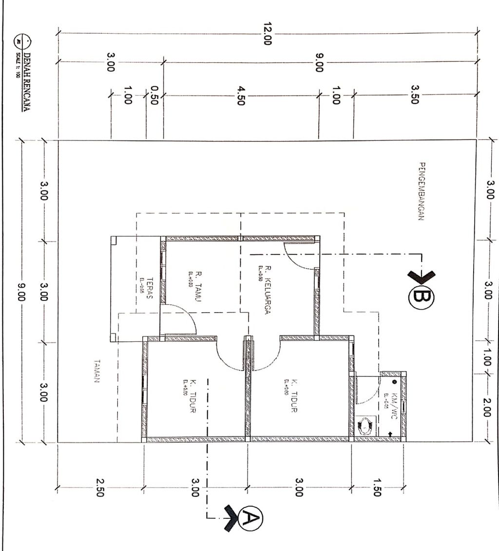 foto denah rumah tipe 36 perumahan Perumahan Villa Bunga Tanjung