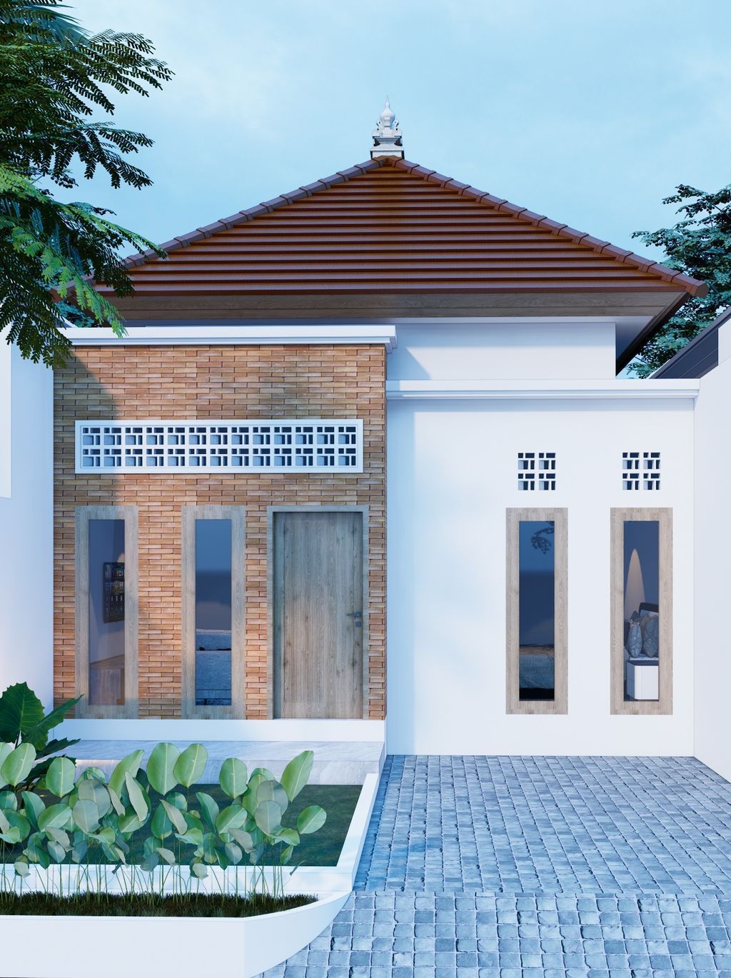 foto tampak rumah tipe 30/70 SF perumahan KRISNA GRAHA PENARUNGAN 3 TAHAP 2